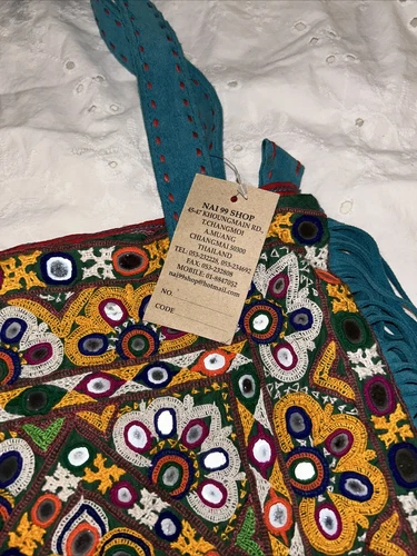 Banjara Bag Ethnic Boho Suede Mirrored Bag Handcrafted Leather - photo 2