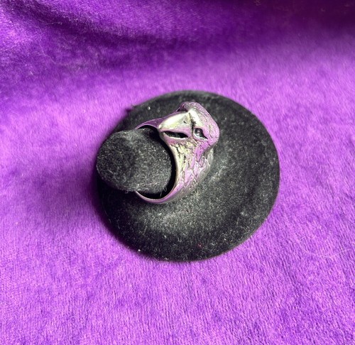 Authentic Vintage DEADSTOCK G&S 80s Silver Eagle Biker Ring - photo 2