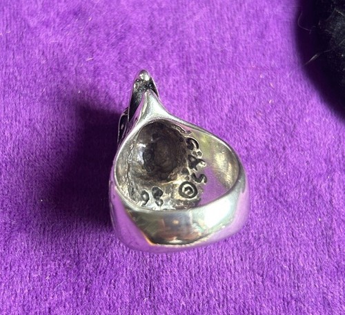 Authentic Vintage DEADSTOCK G&S 80s Silver Eagle Biker Ring - photo 4