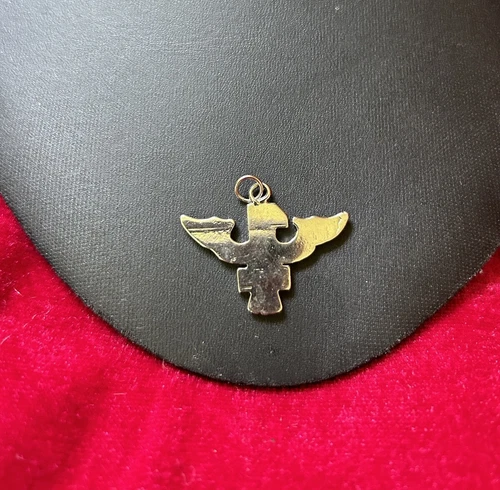 Vintage Number One Wing Pendant Milky Quartz Silver Pendant - photo 2