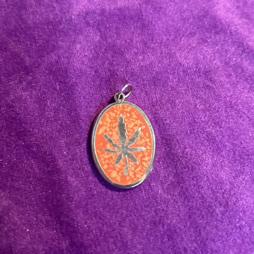 RARE Vintage 1970's Pot Leaf Marijuana Pendant