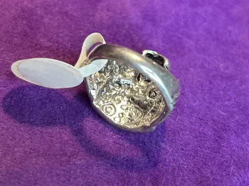 Vintage G&S Skull Biker Ring Gothic image indicator(2)