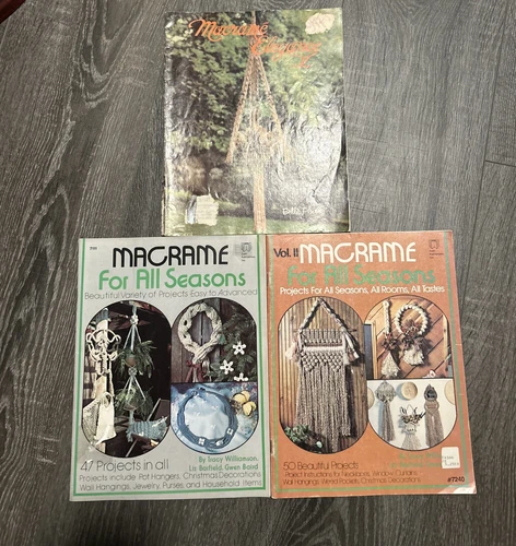 MACRAME FOR ALL SEASONS BOOK Volume I and II w FREE Macrame