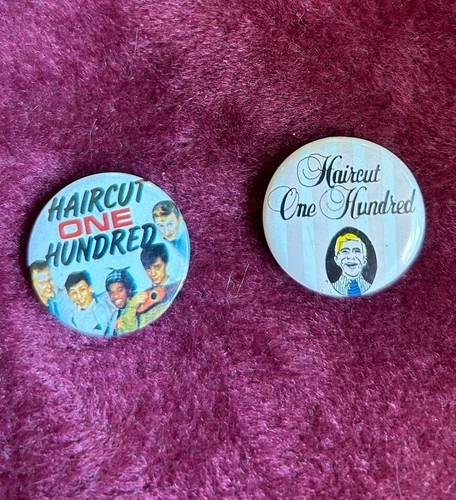 Vintage Rare Haircut One Hundred Pin Bundle 1980’s Pinback Butto