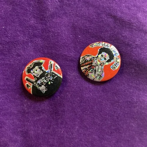 2 Vintage Adam and the Ants Pin Buttons