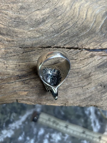 Authentic Vintage DEADSTOCK G&S 80s Silver Eagle Biker Ring - photo 4