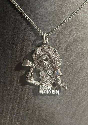 Deadstock 1980’s Iron Maiden Necklace Vintage UK Poker Eddie