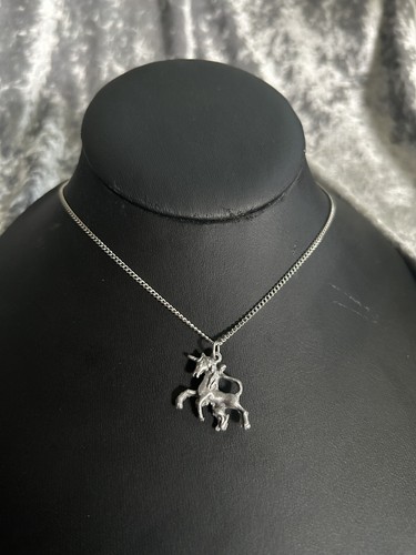 *RARE* Vintage Unicorn Necklace Pewter Unicorn Necklace