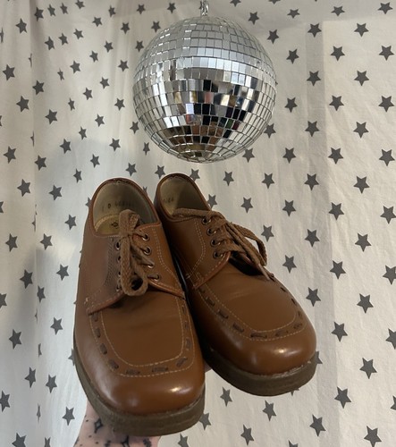 Vintage O'Omphies Granny Shoes 1970’s Disco Leather