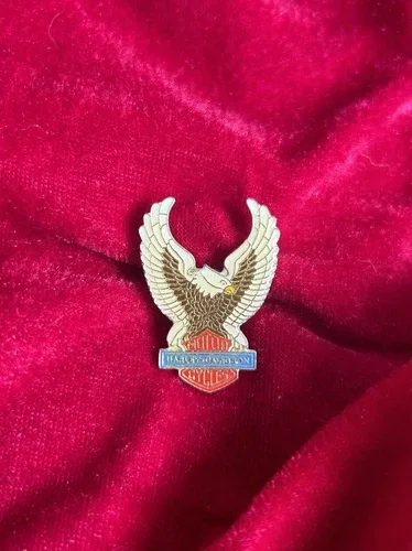 Vintage Harley Davidson Enamel Eagle Pin