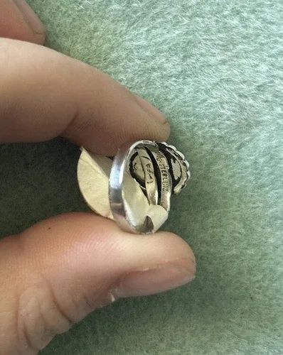 Size 5.25 VTG DEADSTOCK UNCAS STERLING SILVER TIGERS EYE RING image indicator(4)