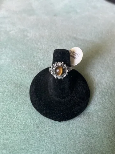 VTG DEADSTOCK UNCAS STERLING SILVER TIGERS EYE RING