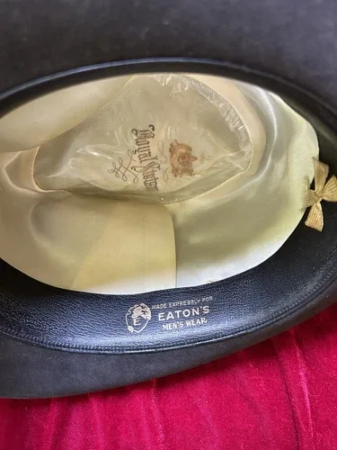 VINTAGE AUTHENTIC ROYAL STETSON BLACK FEDORA image indicator(5)