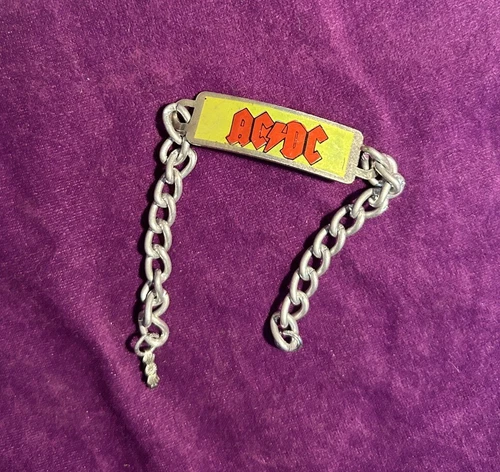 RARE Vintage DEADSTOCK 1970’s AC/DC ID Bracelet - photo 2