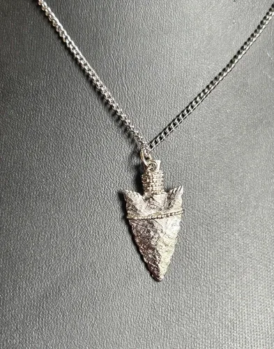 Vintage Lincoln Penny Arrowhead Silver Necklace 1970’s image indicator(3)