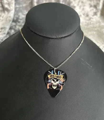 Handmade Guns N Roses Guitar Pick Necklace Guns N Roses Necklace