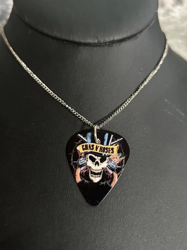 Handmade Guns N Roses Guitar Pick Necklace Guns N Roses Necklace - photo 2
