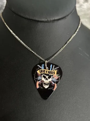 Handmade Guns N Roses Guitar Pick Necklace Guns N Roses Necklace image indicator(2)