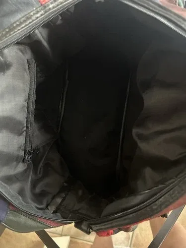 Vintage Leather Patchwork Boho Hippie Tote Bag Purse Y2K image indicator(10)