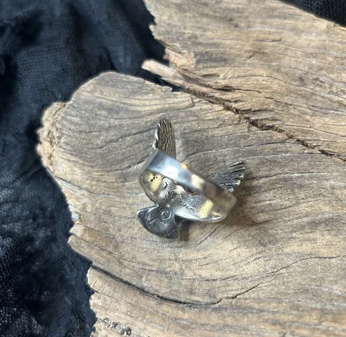 Deadstock Vintage G&S 1980’s Eagle Ring Biker Ring image indicator(3)