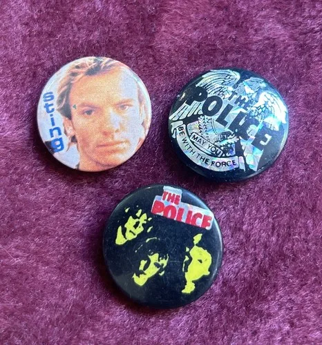 Vintage Retro Deadstock 1980’s The Police Pins