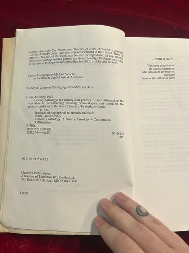 Horary Astrology, Anthony Louis image indicator(5)