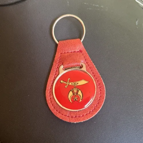 Vintage Masonic Shriner Keychain Freemason Key Chain