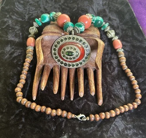 Tibetan Banjara Tribal Coral Beaded Handmade Necklace Bohemian G