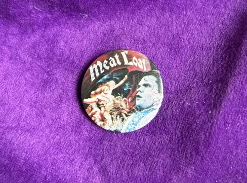 Authentic Vintage 1980's Meatloaf Pin Back Button