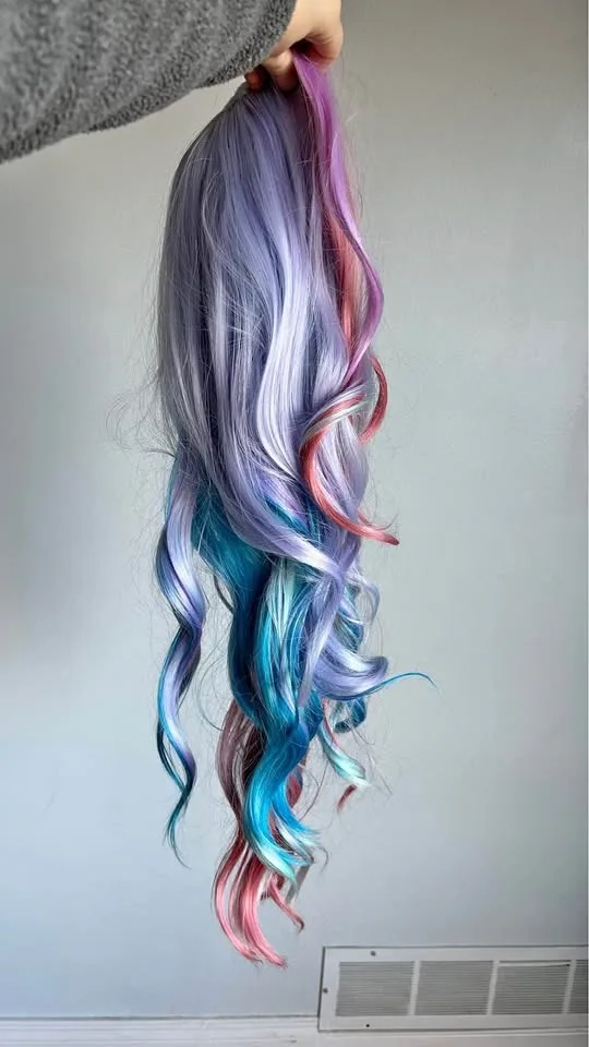 Colourful wig