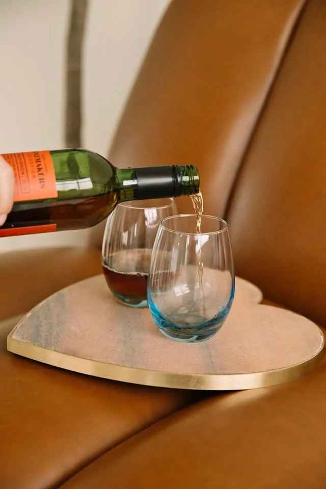 Set of 2 Ombre Stemless Glasses Sky Blue