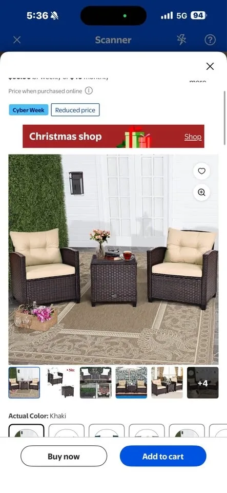 Costway 3PCS Patio Rattan Furniture Set image indicator(3)