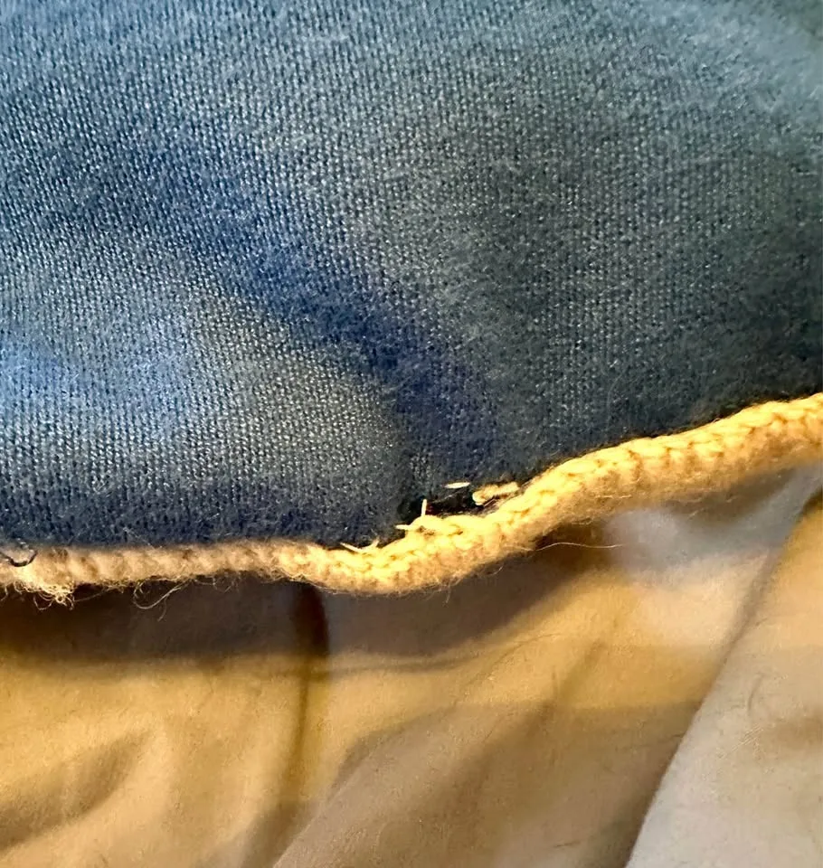 🌿 GORGEOUS Blue & Cream Needlepoint Cushions #cleanout image indicator(4)