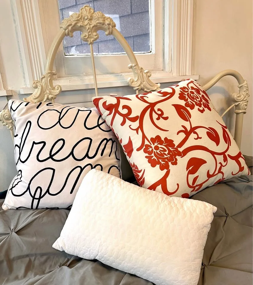 ✨ Cute Red & White Cushions - Perfect Pop of Colour! ✨#cleanout