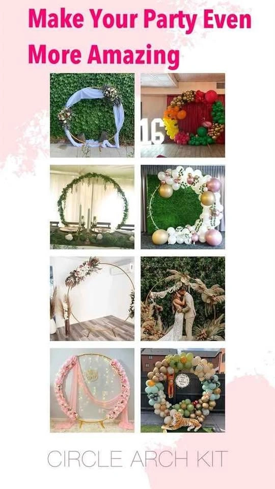7.2ft Balloon arch(metal,gold) for rent - photo 2