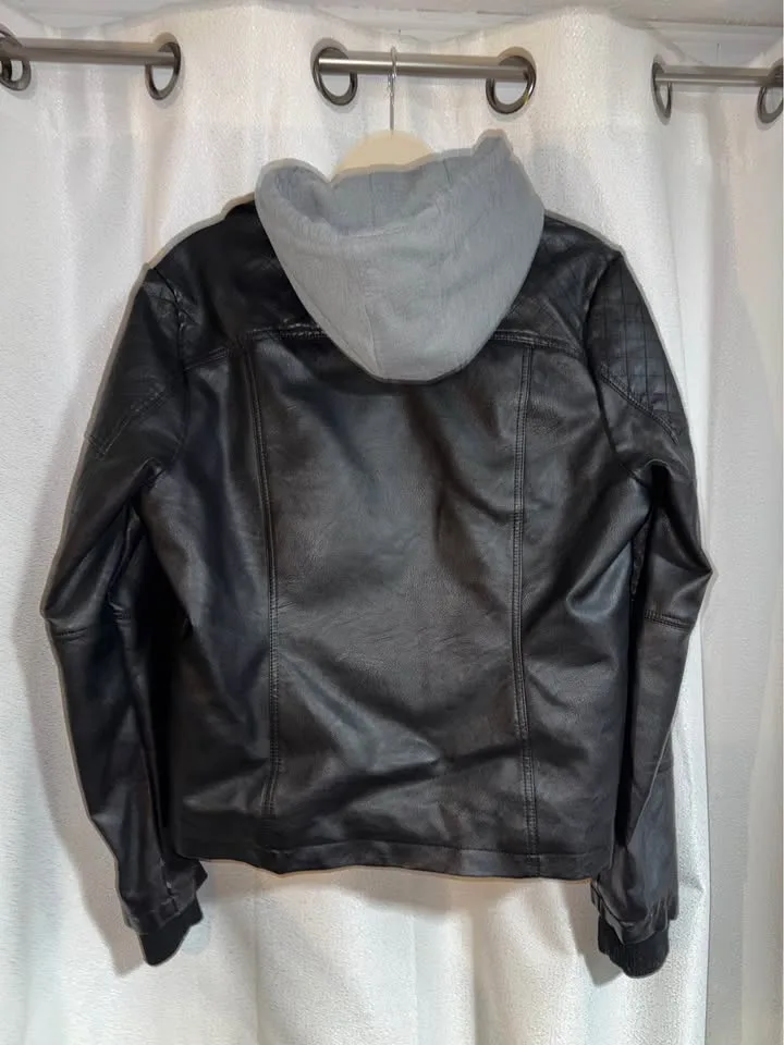 Leather jacket (removable gray hoodie) image indicator(3)