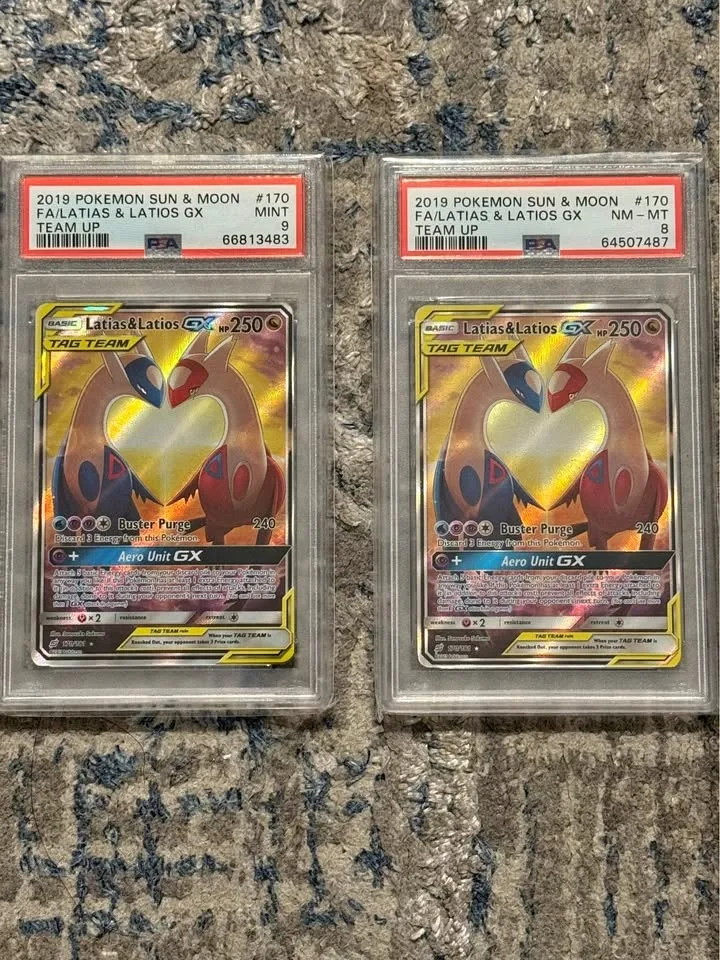 Pokemon Latias & Latios GX PSA 9 & PSA 8 MINT!!!
