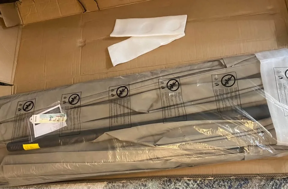 Outdoor umbrella 15 feet long double-sided 8.7-foot diameter image indicator(6)