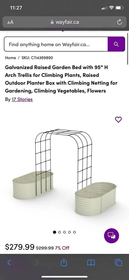 Garvee Raised Garden Bed with Arch