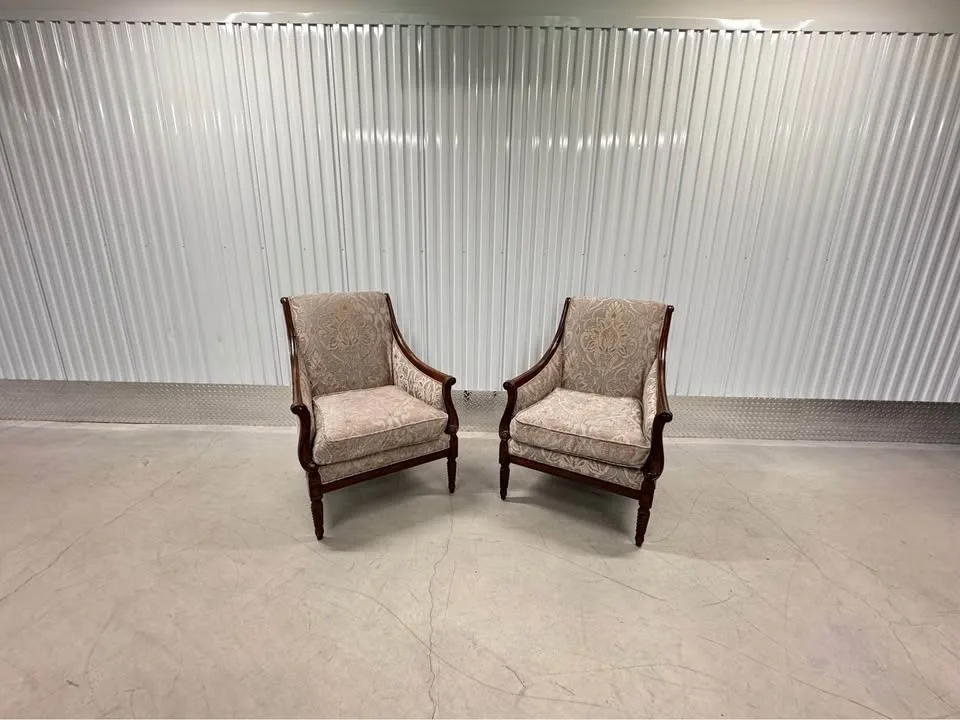 Victorian Antique Sofa Chairs with Wooden Frame image indicator(2)