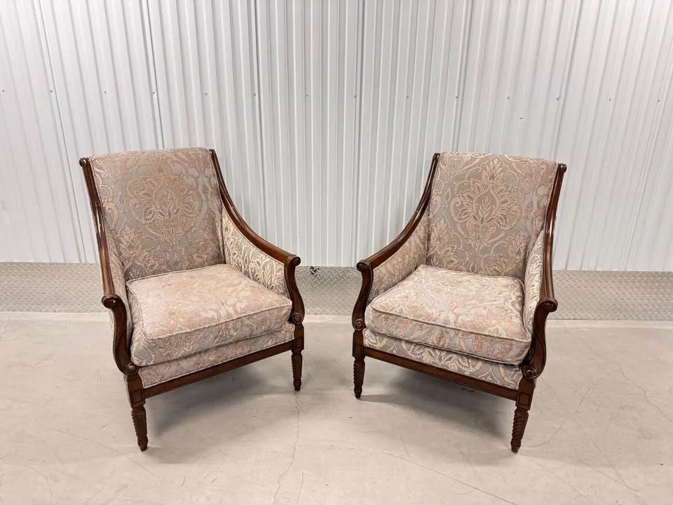 Victorian Antique Sofa Chairs with Wooden Frame image indicator(3)