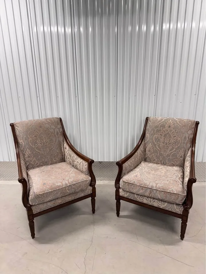 Victorian Antique Sofa Chairs with Wooden Frame image indicator(5)