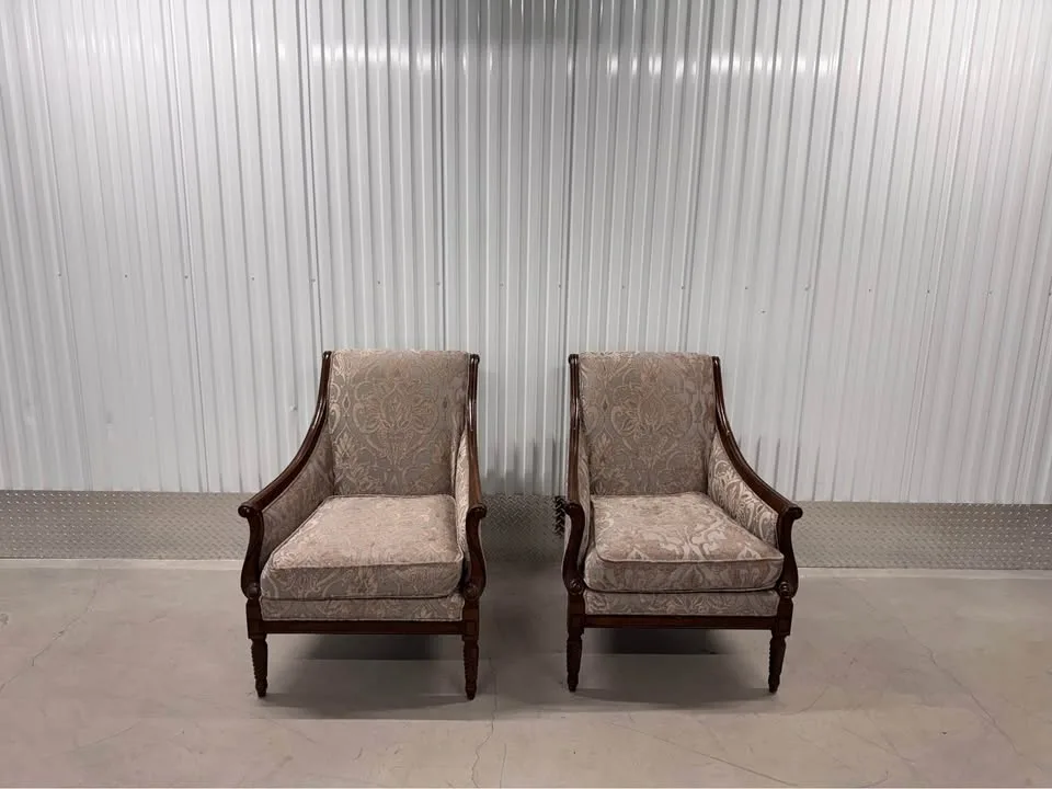 Victorian Antique Sofa Chairs with Wooden Frame image indicator(9)