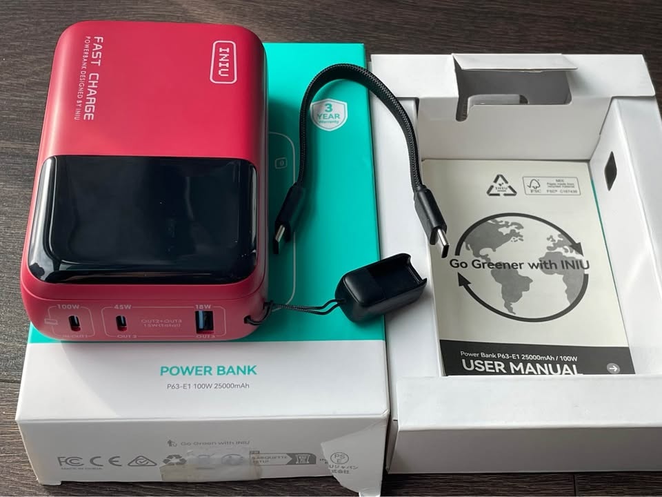 INIU 100W 25000mAh Power Bank - Open Box - photo 2