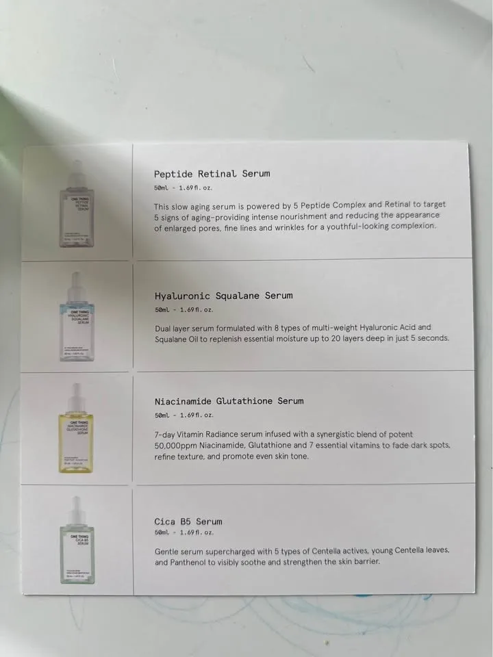 Korean skincare sealed/new ONE THING retinal, niacinamid, B5 image indicator(2)