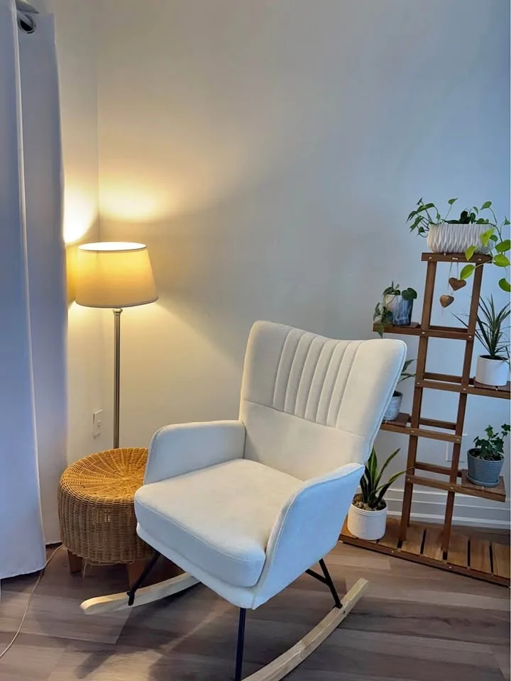 new rocking chair white/beige