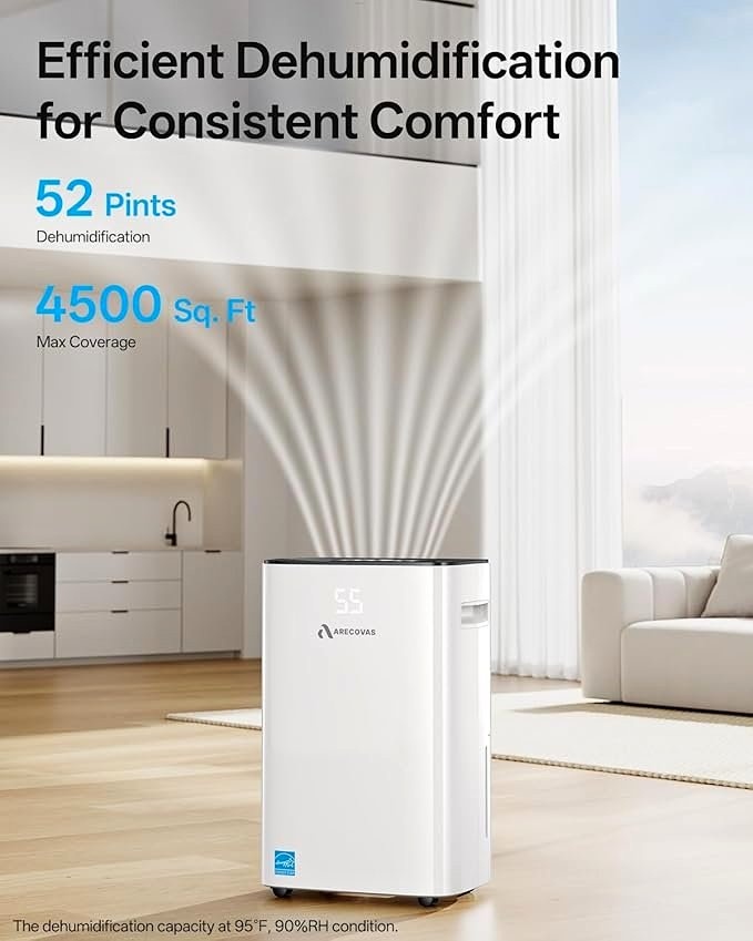 Dehumidifier Basement Bedroom Bathroom Large Room