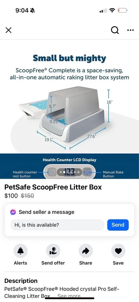 Petsafe Self Cleaning Kitty Litter System. Priced to sell!! image indicator(2)