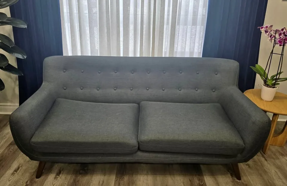 2PCs: Dark grey Sofa + loveseat set