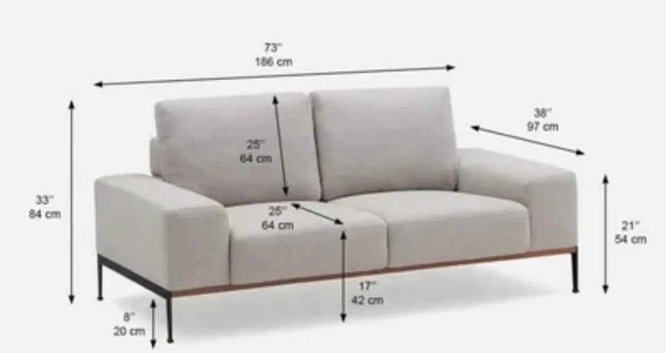 Structube Light Grey Sofa Preston 3 Seater (DELIVERY AVAILABLE) image indicator(4)